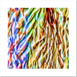 Abstract vibrant bark texture Posters and Art